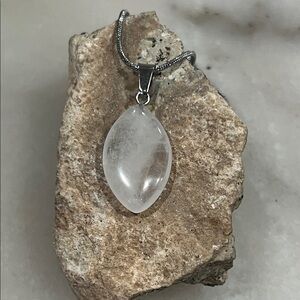 White Quartz Pendant Necklace